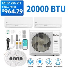 20000 BTU Dual Zone AC Ductless Mini Split Ai...