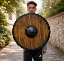 Handmade Viking shield - Round Wooden Battle Shield  Cosplay Decorative Shield