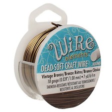 7 Yards Tarnish Resistant Vintage Bronze 18 Gauge Round Wire Wrapping