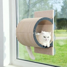 Cat Window Perch with Scratching Bed,Versatile Climbing Shelves Mounted by Stron