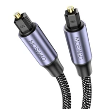 MOSWAG Toslink Audio Cable, 3FT/1M Optical Male to 3.28FT/1Meter, Black 