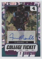 2021 Panini Contenders Draft Picks College Ticket 19/23 CJ Marable #320 Auto 9r9