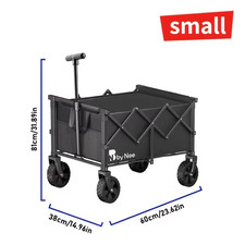 Portable Trolley Outdoor Foldable Cart Grocery Cart 300Lb Capacity Camping Small
