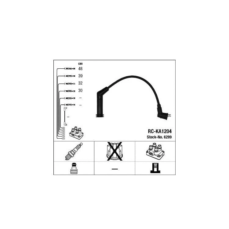NGK Ignition Lead Set For Hyundai Atos Getz i10 Kia Picanto 1.0 1.1 - Image 2 of 4