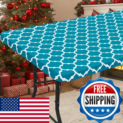 Smiry Rectangle Picnic Table Cover Waterproof Elastic Fitted Camping