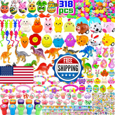 Beser 318 pcs Filled Easter Eggs with Toys for Kids - 100 Eggs  218 Toys 