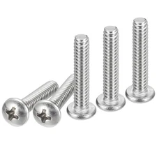 #10-24x1"(DxH) Phillips Pan Head Machine Screws 100pcs 304 Stainless Steel