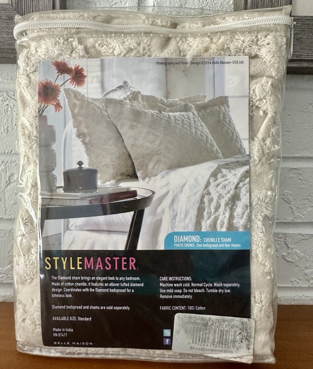 Stylemaster Diamond Tufted Chenille Sham-Standard 27