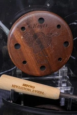 #1 HAYES WOOD 8 HOLE  SLATE TURKEY GAME CALL WITH TREAT MOUNTAIN STRIKER