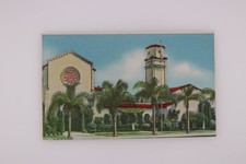 Long Beach CA Mottells Mortuary Chapel White Border Postcard small size trimmed?