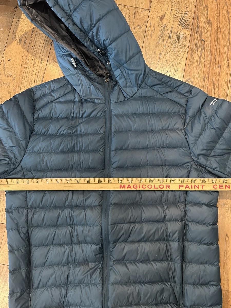 TUMI Packable Down Jacket Hooded RDS Lightweight Travel Puffer