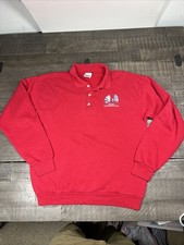 VTG 1980s Bassett Walker Collared Sweatshirt Mens Large Sailing Ensenada USA