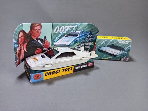VINTAGE CORGI TOYS  - 269 JAMES BOND LOTUS ESPRIT - USED CONDITION & REPRO BOX