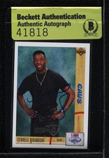 BAS 1991 Upper Deck Plain Text Hologram Terrell Brandon Seal of Authenticity 3c7