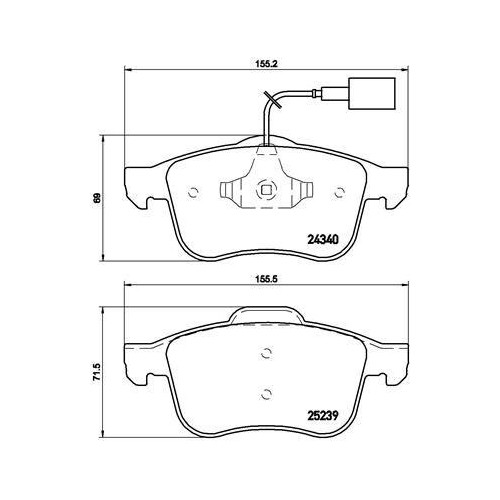 Plaquettes de frein Brembo P23132 Prime Line au standard de friction premium