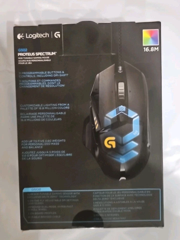 Logitech G502 Proteus Spectrum Tunable Gaming Mouse With Weight Balance Tuning - Image 3 of 4