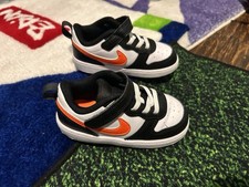 Size 8c - Nike Court Borough 2 Low White Black Orange