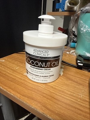 Advanced Clinicals Coconut Oil Lotion 16oz Deep Moisturizer for Skin and Hair