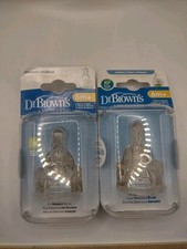 Dr. Brown's Natural Flow Silicone Bottle Nipple 2 pks of 2 Level 3 6m 