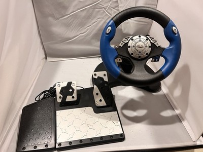 INTEC RACING STEERING WHEEL & PEDALS G5285-E  Xbox GameCube PlayStation 2. WORKS