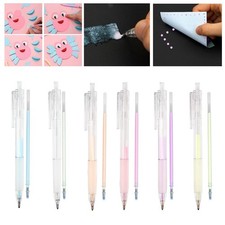 6Pcs Dot Glue Pen Press Type Pen with 6 Refills Birthday Gifts Easy to Use for