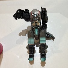 Hasbro Transformers Gray/Black Robot Figure w/ Teal Accents, Vintage 2000