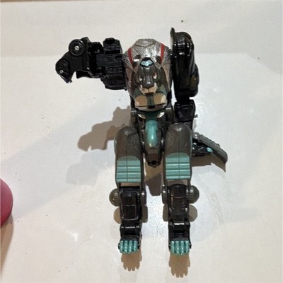 Hasbro Transformers Gray/Black Robot Figure w/ Teal Accents, Vintage 2000