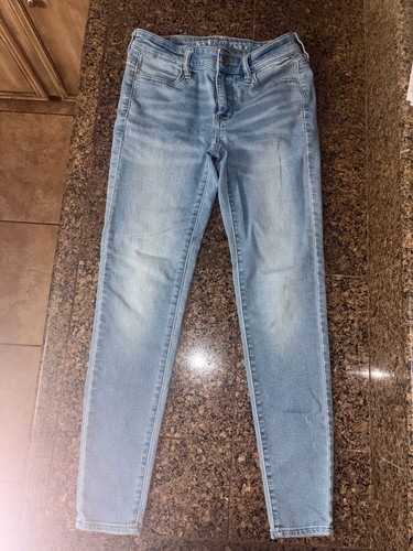 American Eagle Outfitters Next Level Stretch Skinny Jeans in Light Wash