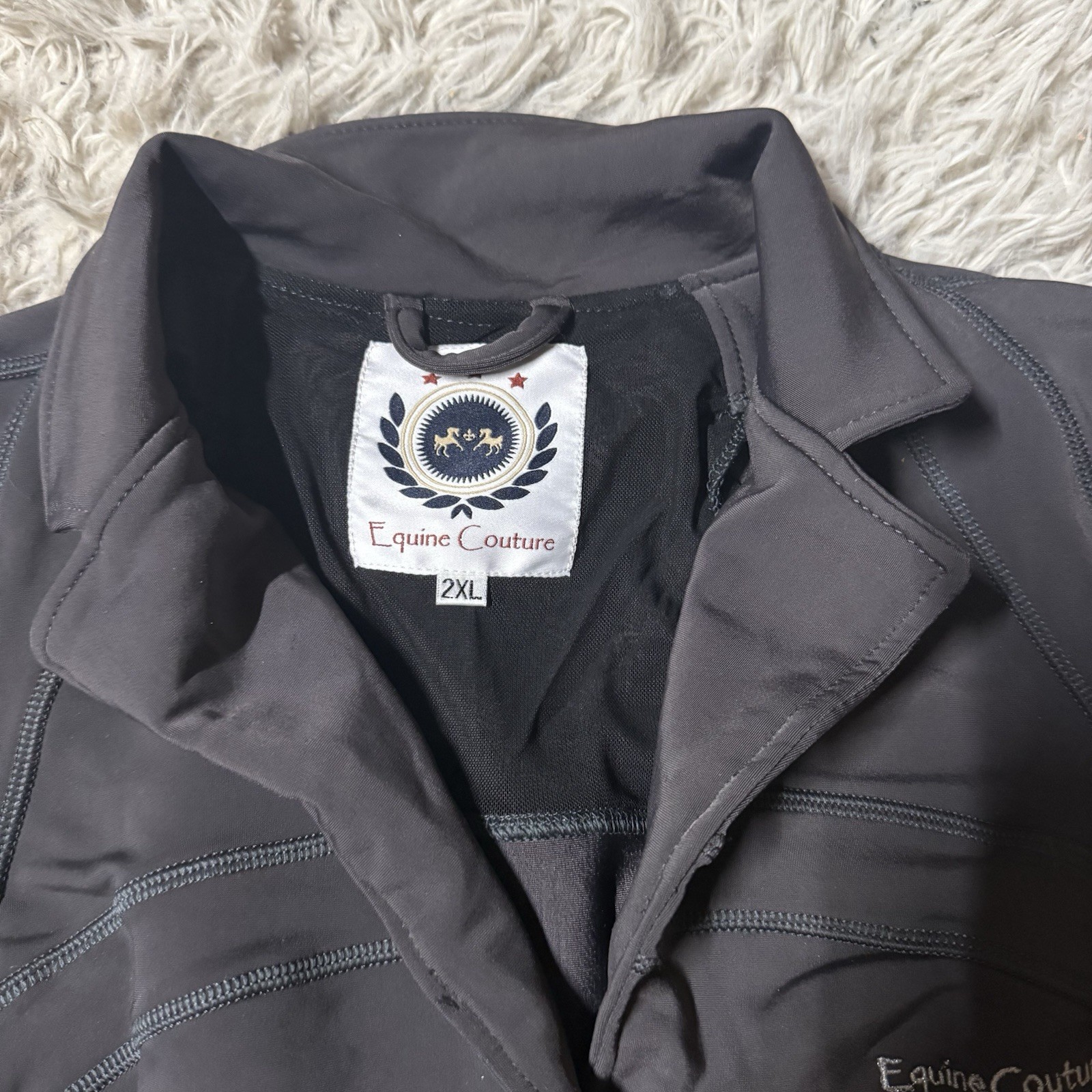 Women’s Size 2XL Grey Equine Couture Horseback Riding Show Coat