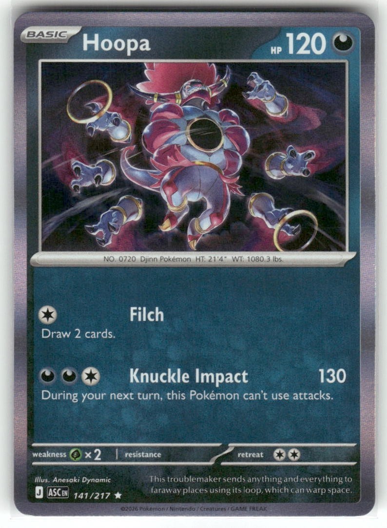 Hoopa 141/217 Ascended Heroes Holo Pokemon TCG