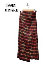 Issey Miyake Pleats Please Check Wrap Skirt Size 1 Waist 31cm  EL BFB