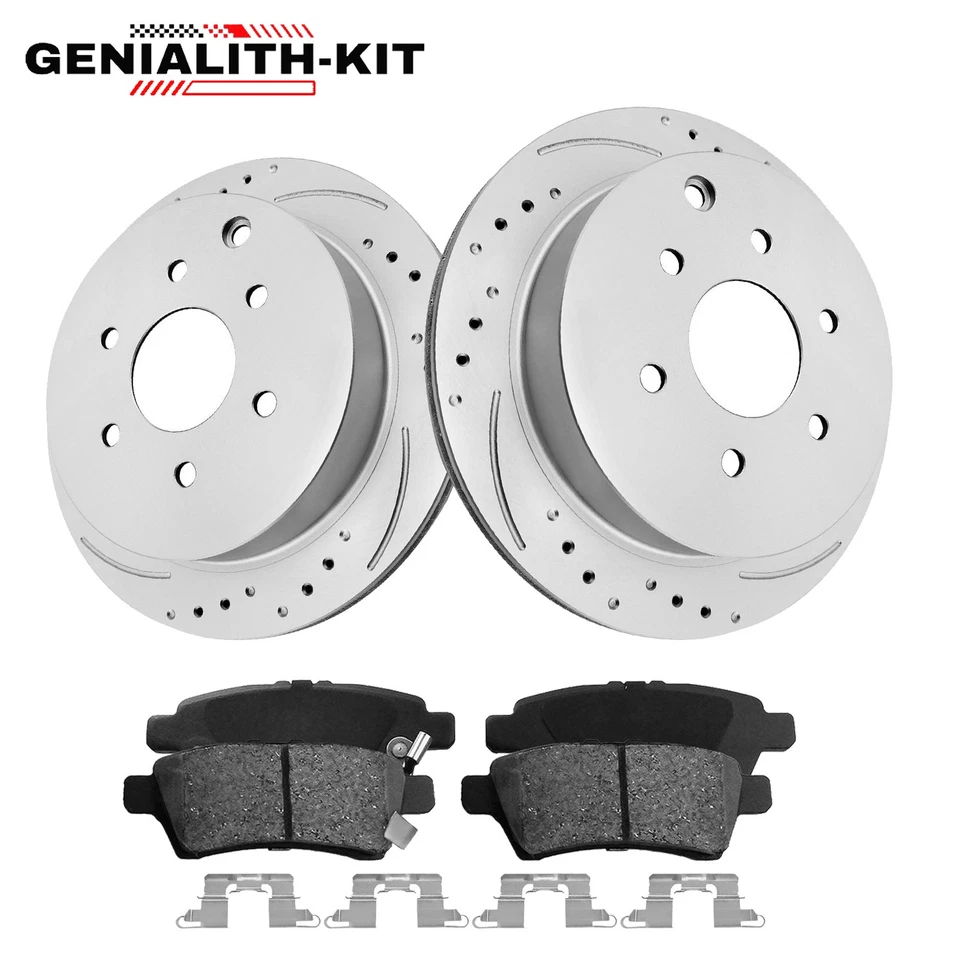 Rear Disc Rotors Calipers Brake Pads for Nissan Frontier Xterra Suzuki Equator Foto 3 de 4