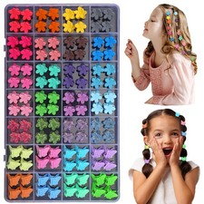 112 Pcs Baby Hair Clips - 28 Color Mini Flower and Butterfly Clips for Girls,
