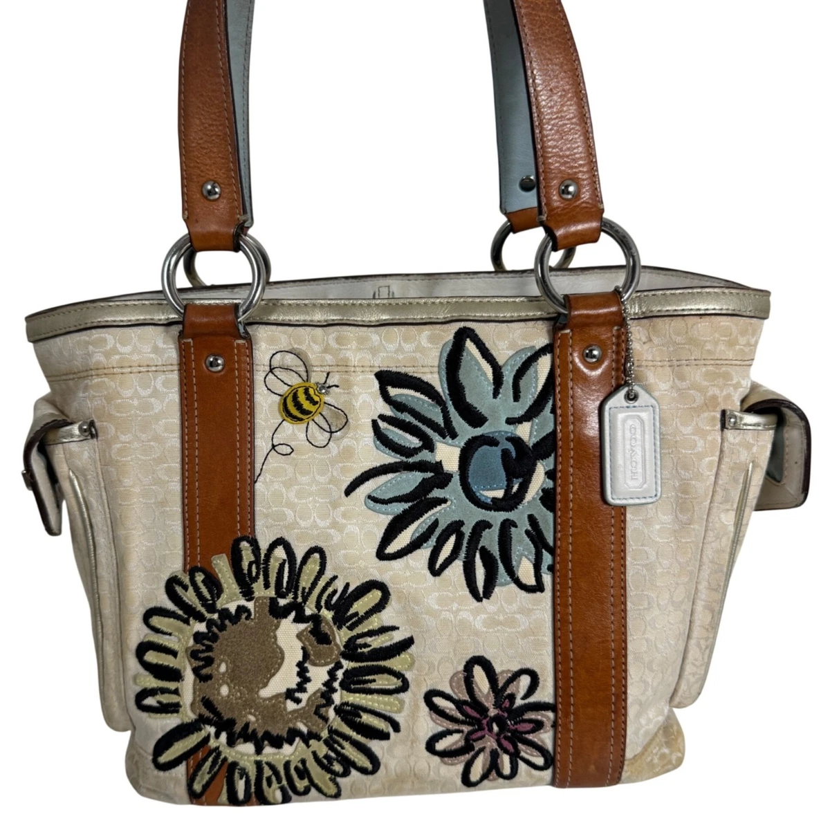 Coach Embroidered Shoulder Bag Bags & Handbags for Women for sale