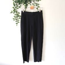 Athleta Black Elastic Waist Slim Leg Athletic Polyester Blend Pants Size 2