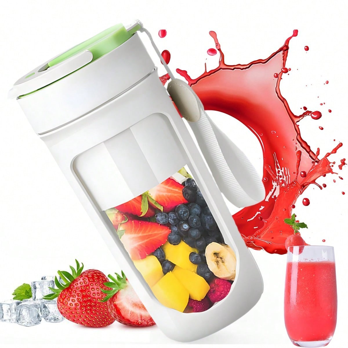 Portable Blender For Smoothies & Shakes - 11.5oz Personal Sm