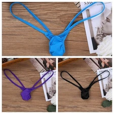 Sexy Jock Strap Mens Stretch Bikinis Briefs Thong Underwear Backless G-string US