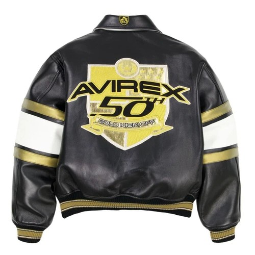 Avirex 50th Anniversary Limited Edition Leather Jacket Real Cowhide Leather