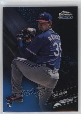 2021 Topps Chrome Black Blue Refractor 60/75 Kohei Arihara #47 Rookie RC oi5