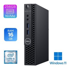 Dell 3070 Micro PC  9th Gen intel Core i5, 16GB RAM 256GB M.2 SSD Win 11 Pro PSU
