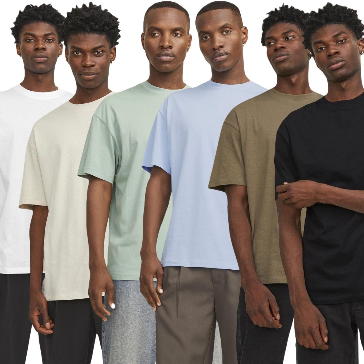 JACK & JONES Jjejaxon Tee O-Neck SS SN - T-Shirt Uomo A Girocollo In Cotone - Maglietta Basic Manica Corta - 4