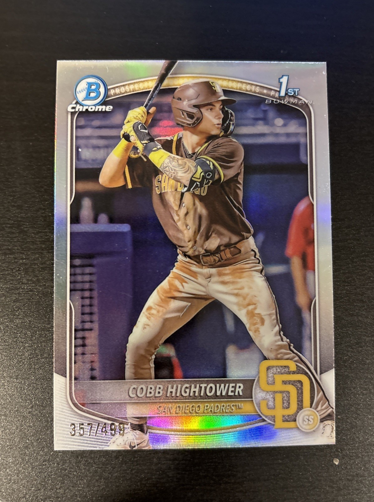 2025 1ST BOWMAN CHROME COBB HIGHTOWER REFRACTOR /499 BCP-104 PROSPECT RC PADRES