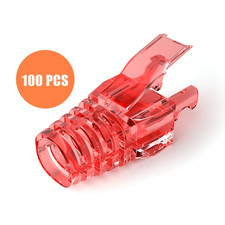100Pcs Colorful RJ45 CAT6 Caps Strain Relief Lan Connector Boot Cover Boots Conn