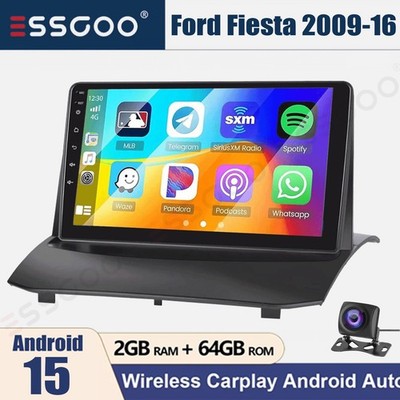 9'' Android 15 Carplay For Ford Fiesta 2009-2016 Car Stereo Radio BT WiFi 64G+AHD