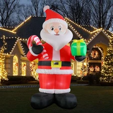 10FT Tall Christmas Inflatables Outdoor Decorations, Giant Inflatables Santa ...