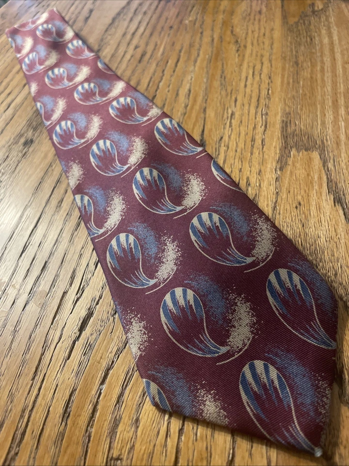 Corbata de cachemira de seda pura Wembley usada en excelente estado hecha en EE. UU. Foto 2 de 4