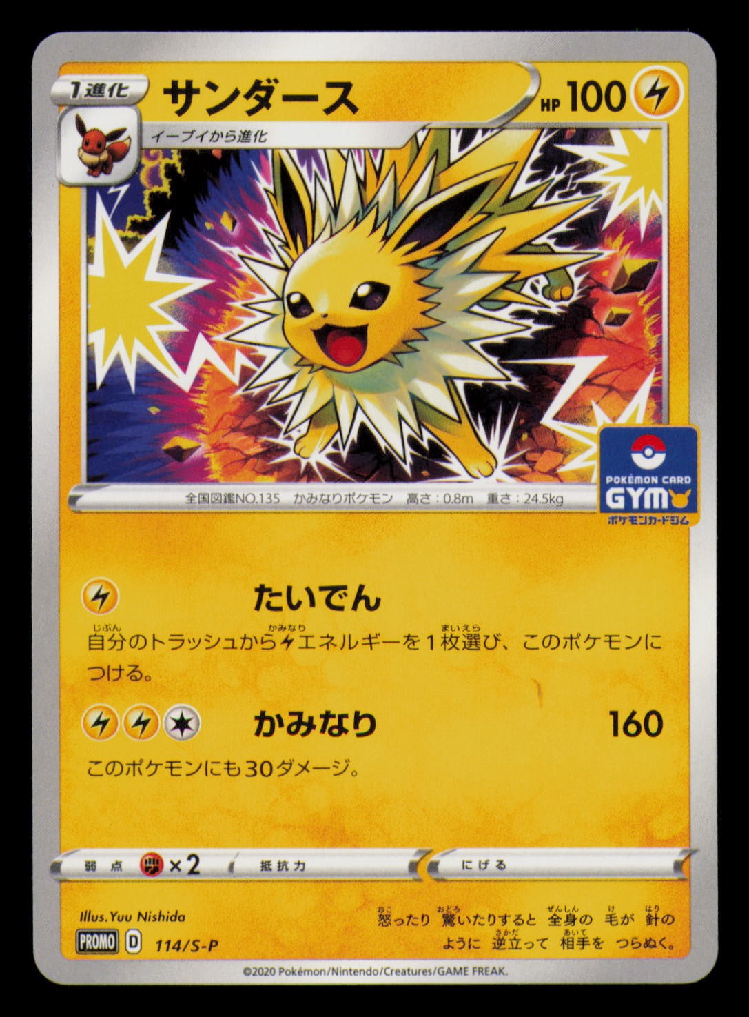 Jolteon 114/S-P Promo Sword & Shield Promos Pokemon Japanese Near Mint