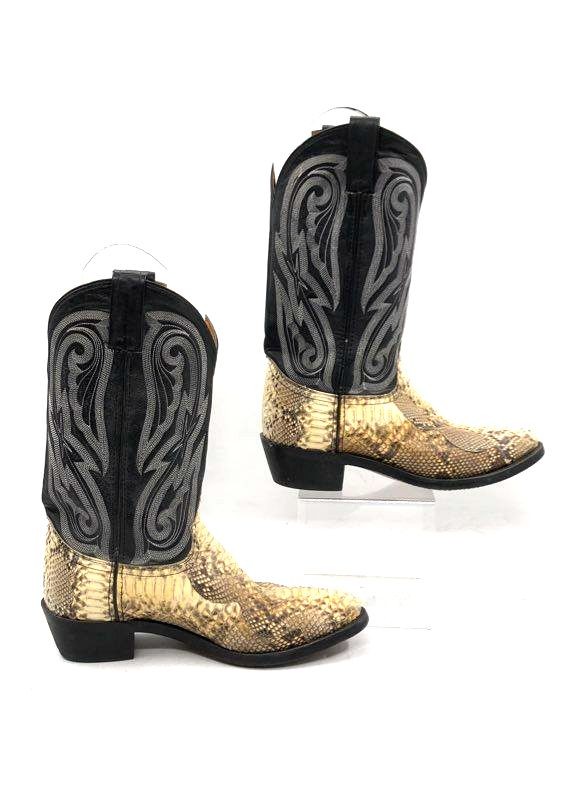 Men's Python Snakeskin Custom Leather Western Cow… - image 6