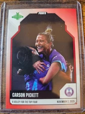 2025 Parkside Pronto NWSL Carson Pickett Volley for Top Four Red 1/5 SSP #182