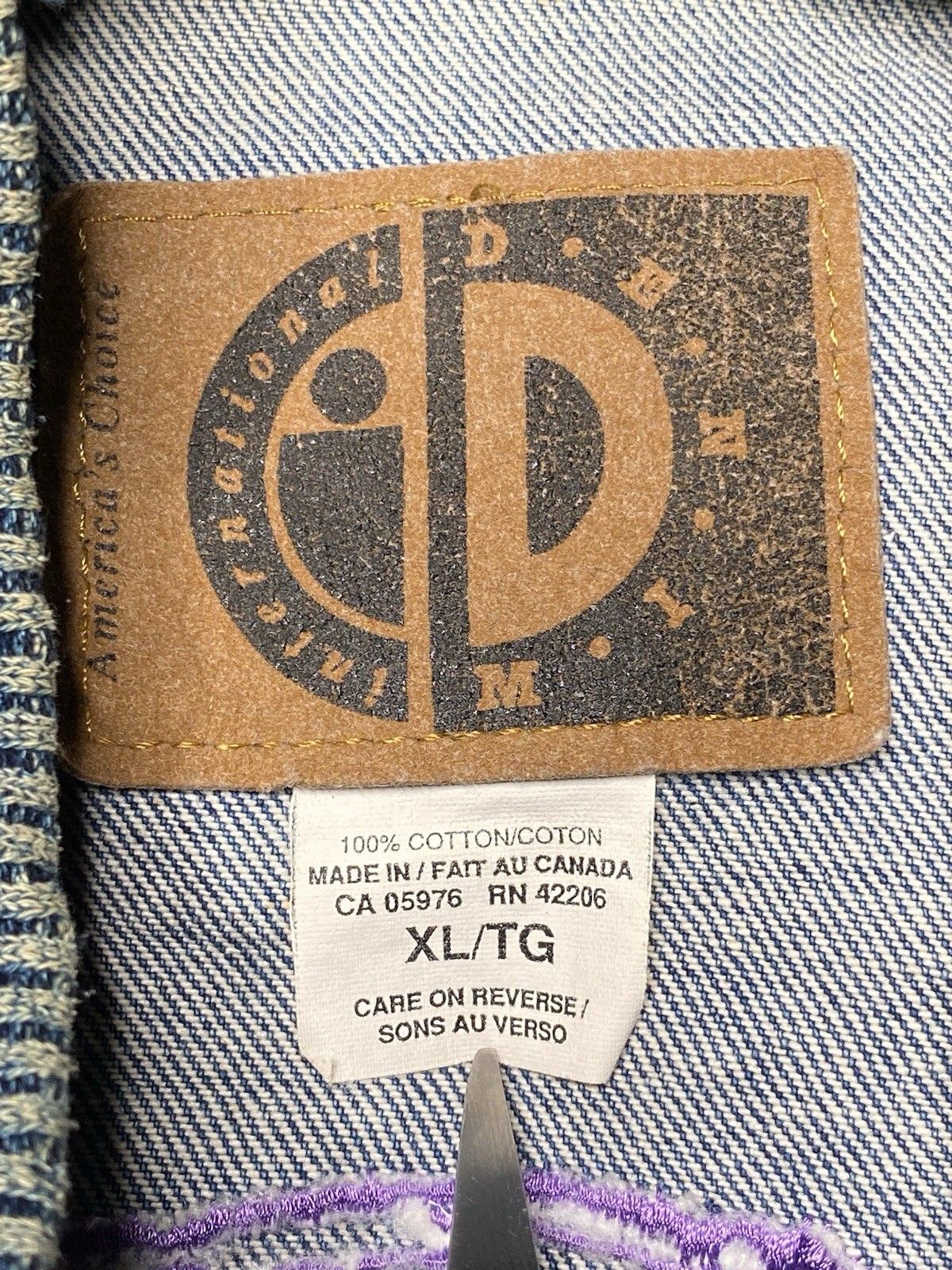 Vintage Rockford Fosgate 90 Snap Button Denim Varsity Jacket International Denim